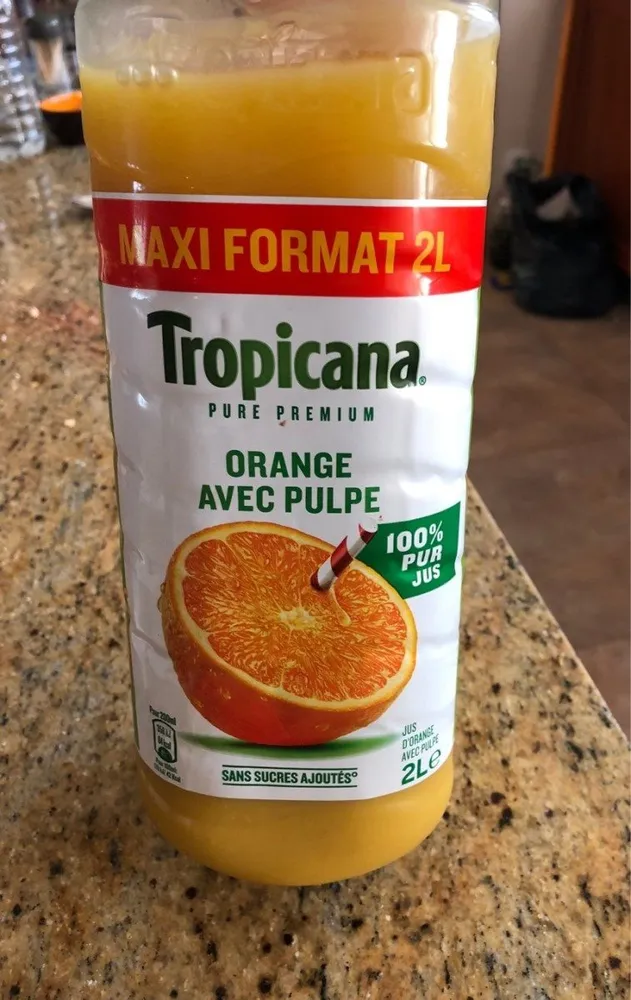 Tropicana Pure premium orange avec pulpe maxi format 2 L