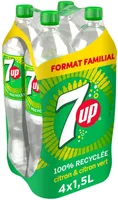 7UP saveur citron & citron vert format familial lot de 4 x 1,5 L