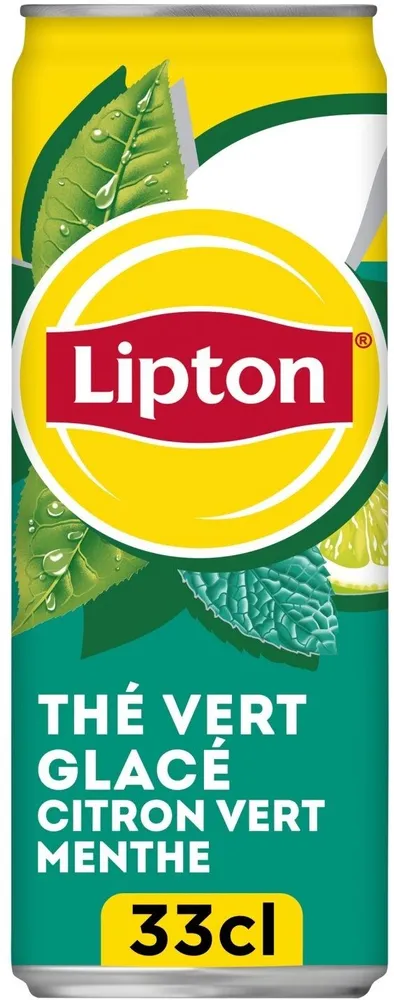 Lipton Thé vert glacé saveur citron vert menthe 33 cl