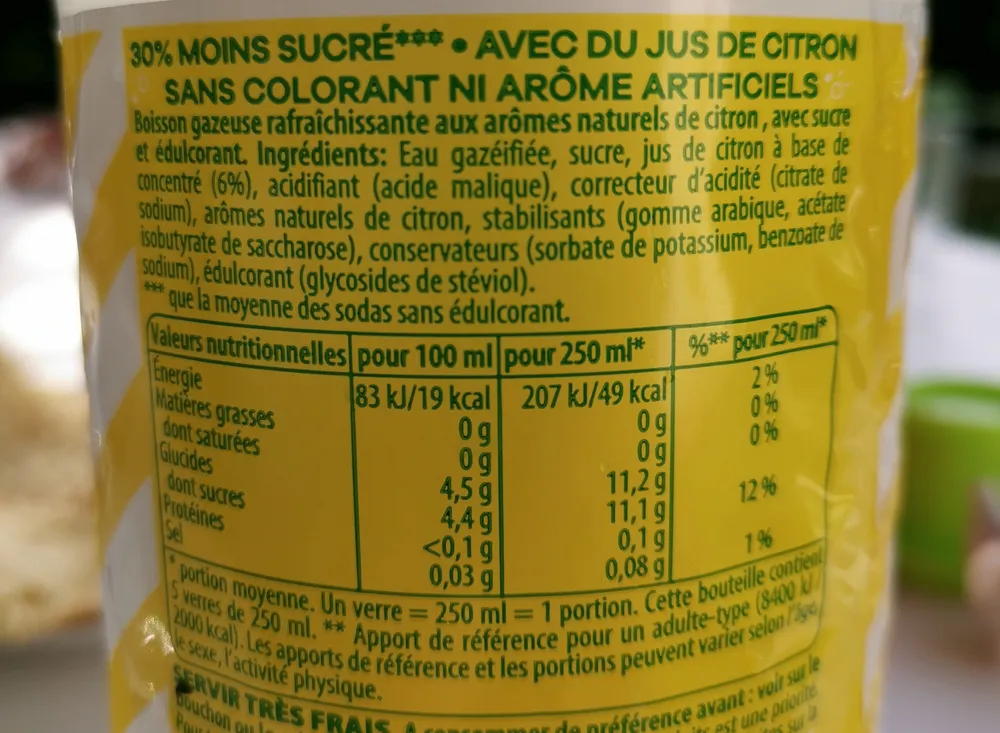 7UP Lemon Lemon Citronnade gazeuse citron 1,25 L