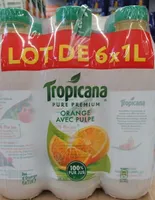 Tropicana Orange avec pulpe lot de 6 x 1 L