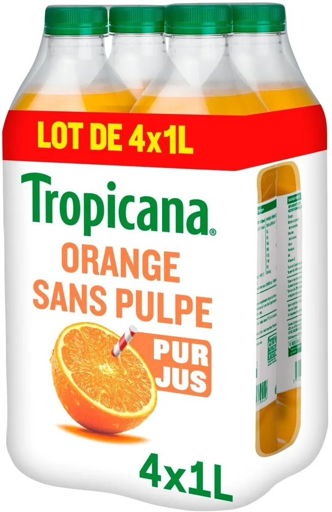 Pur Jus de 100% oranges pressées sans pulpe