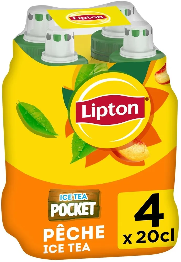 Lipton Ice Tea pocket saveur pêche 4 x 20 cl