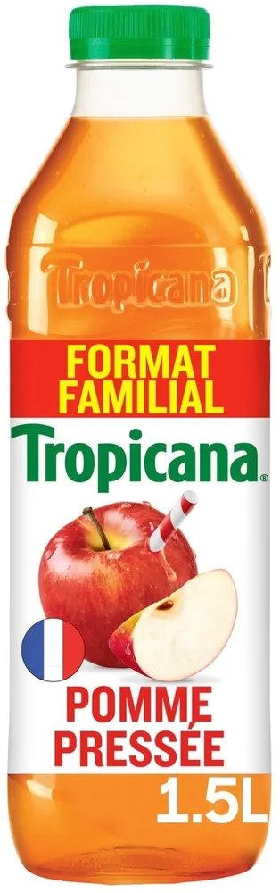 Tropicana Pomme origine France format familial 1,5 L