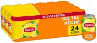 Lipton Ice Tea saveur pêche 21 x 33 cl + 3 offertes