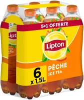 Lipton Ice Tea saveur pêche 5 x 1,5 L + 1 offerte