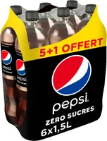 Pepsi Zéro sucres 5 x 1,5 L + 1 offerte