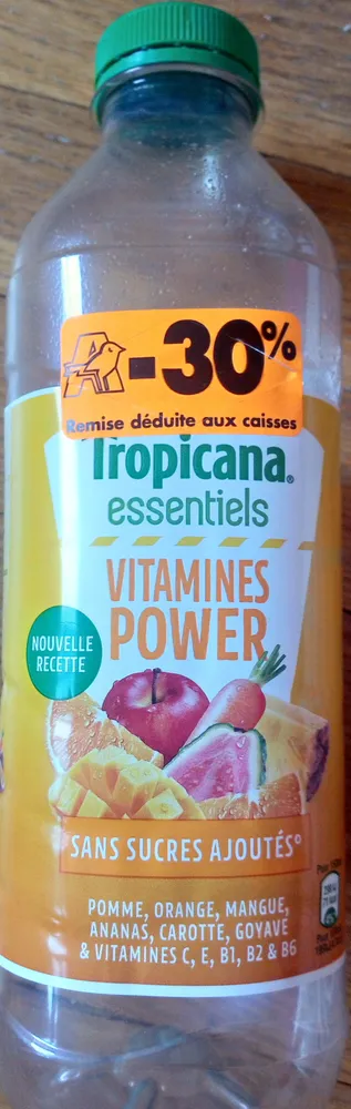 Vitamines power - pomme, orange, mangue, ananas, carotte, goyave & vitamines C, E, B1, B2 & B6