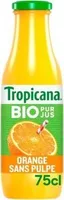 Tropicana Bio orange sans pulpe 75 cl