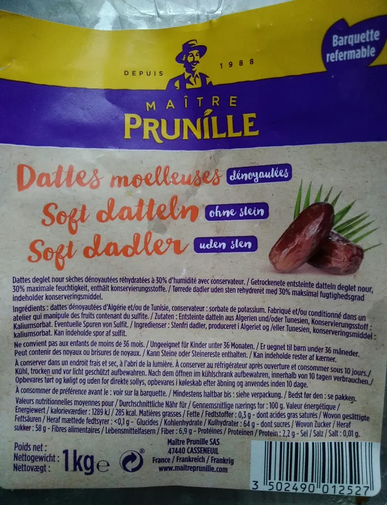 Datte Dénoyautée Moelleuse