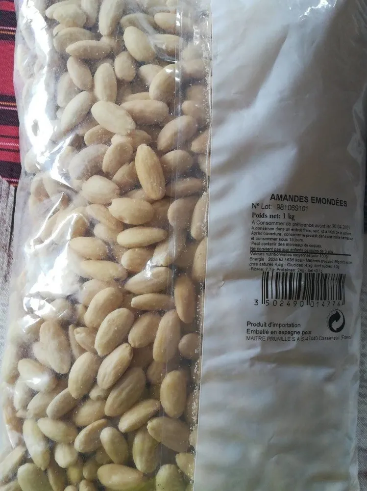 Amandes Entières émondées