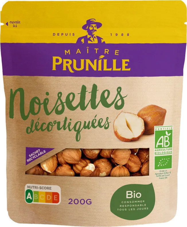 Noisettes décortiquées bio