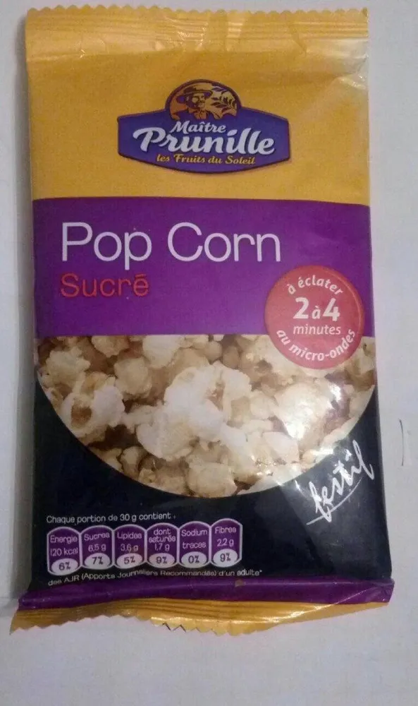 Pop corn sucré