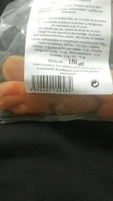 Abricots secs entiers denoyautes