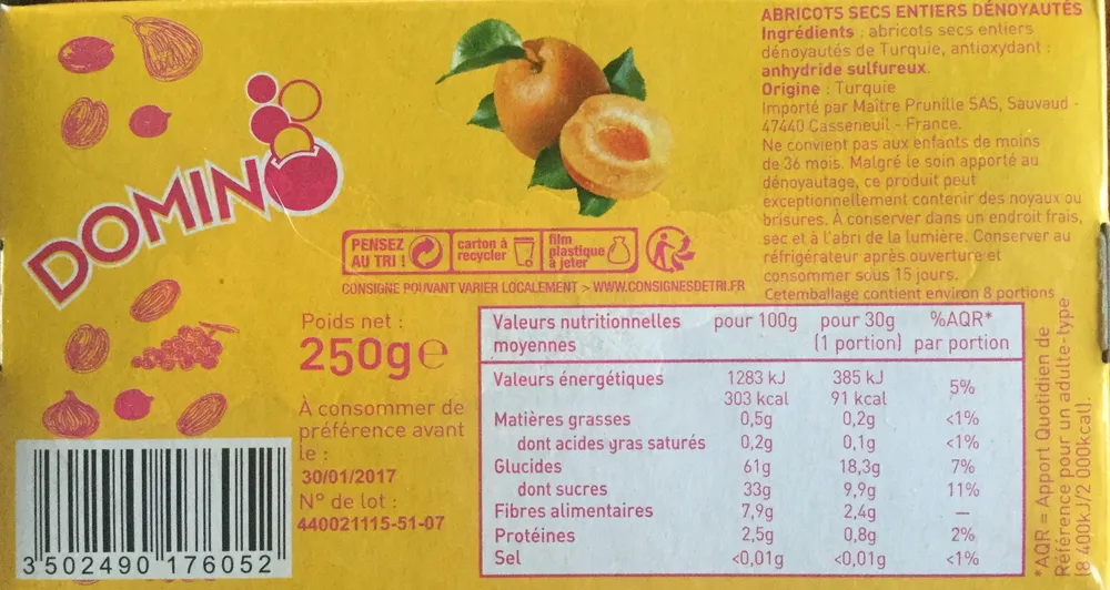 Abricots secs