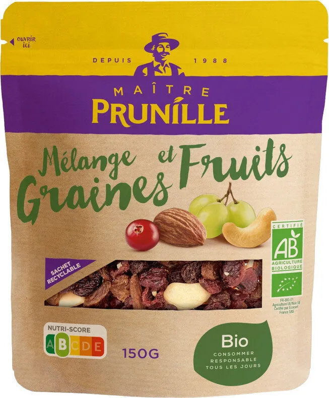 Mélanges graines et fruits bio