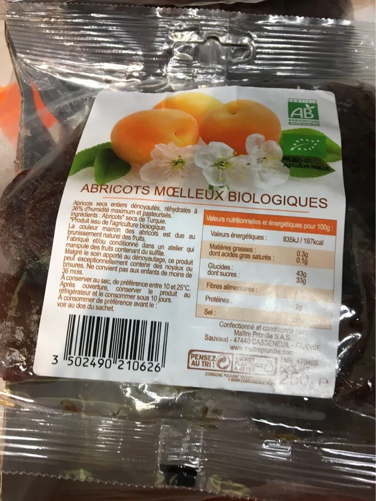 Abricots moelleux biologiques