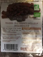 Raisins sultanines moelleux biologiques