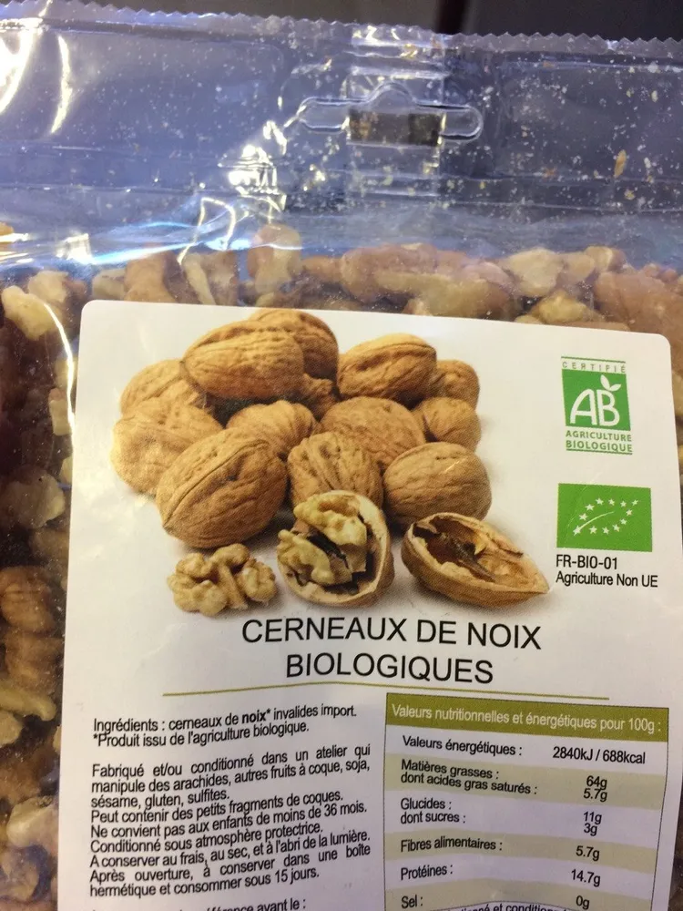 Cerneaux de noix biologiques