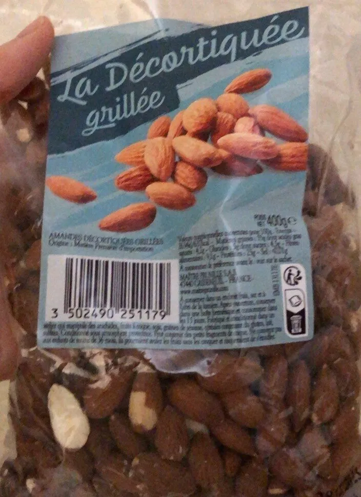 Amandes decortiquees grillees