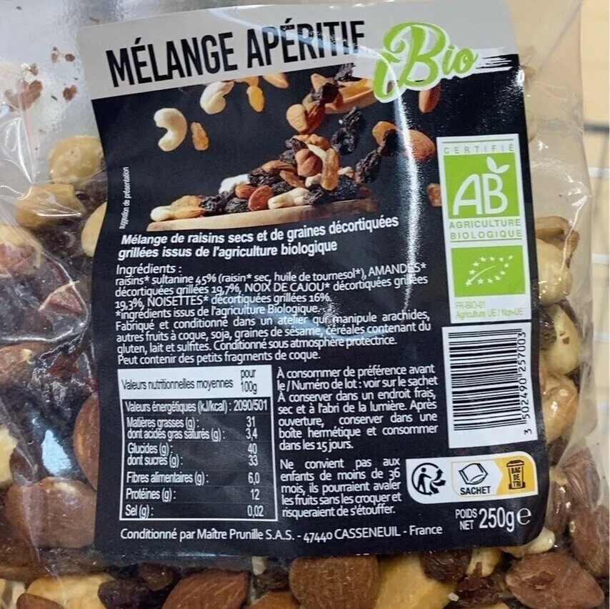 Mélange apéritif bio