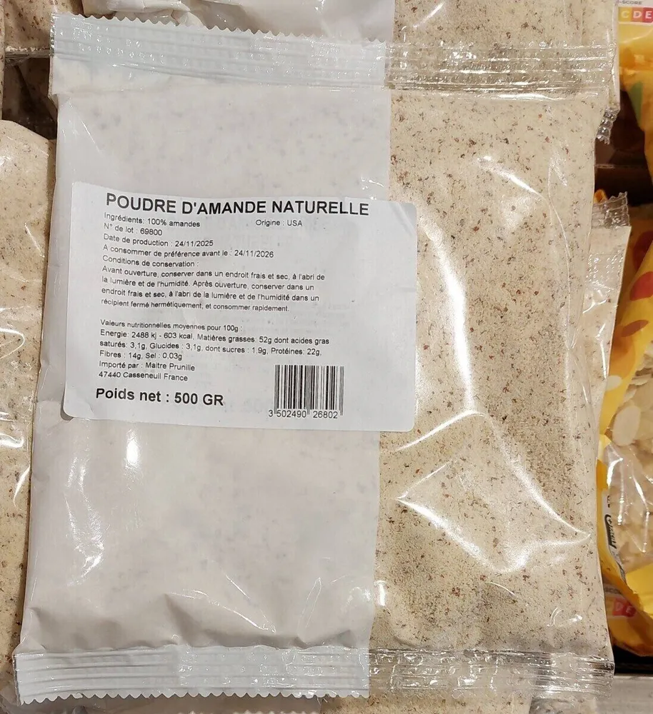 Poudre d'amande naturelle