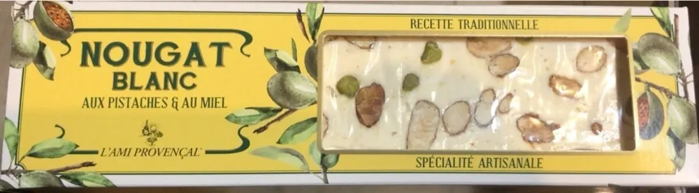 Nougat blanc - Pistache & Miel