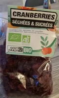 Cranberries séchées et sucrées