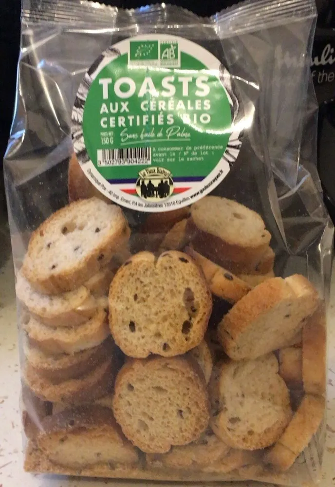 Toasts aux cereales certifies Bio