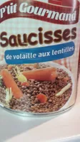 Saucisses de volaille aux lentilles