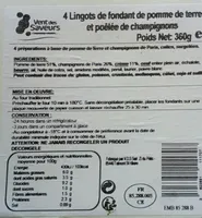 Fondant pomme de terre champignons