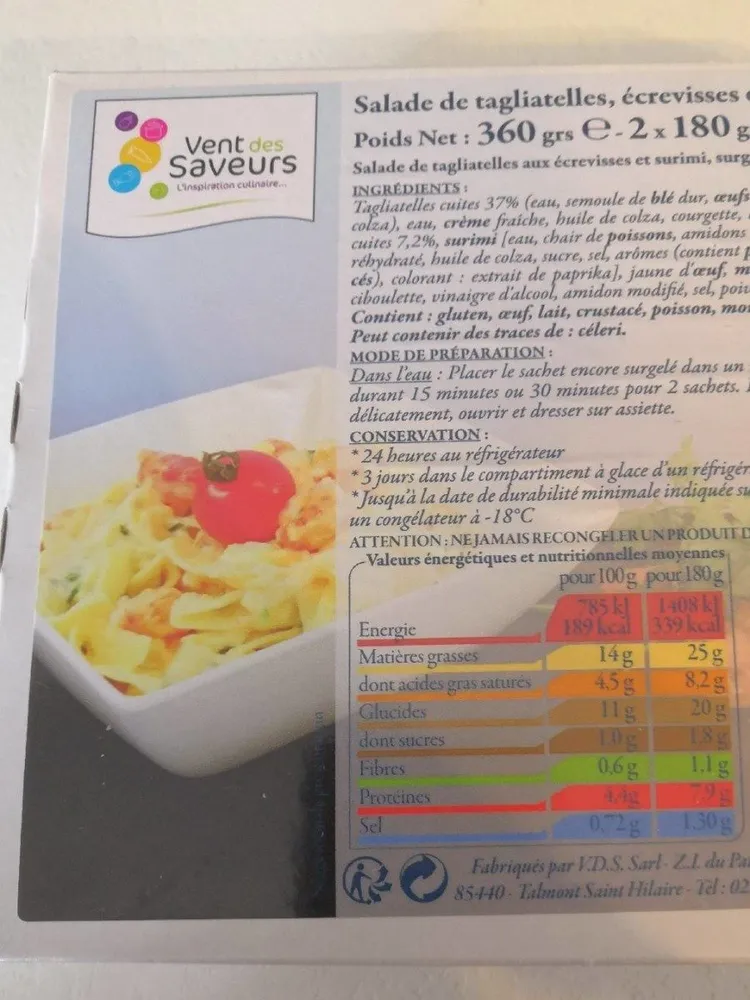 Salade de tagliatelle