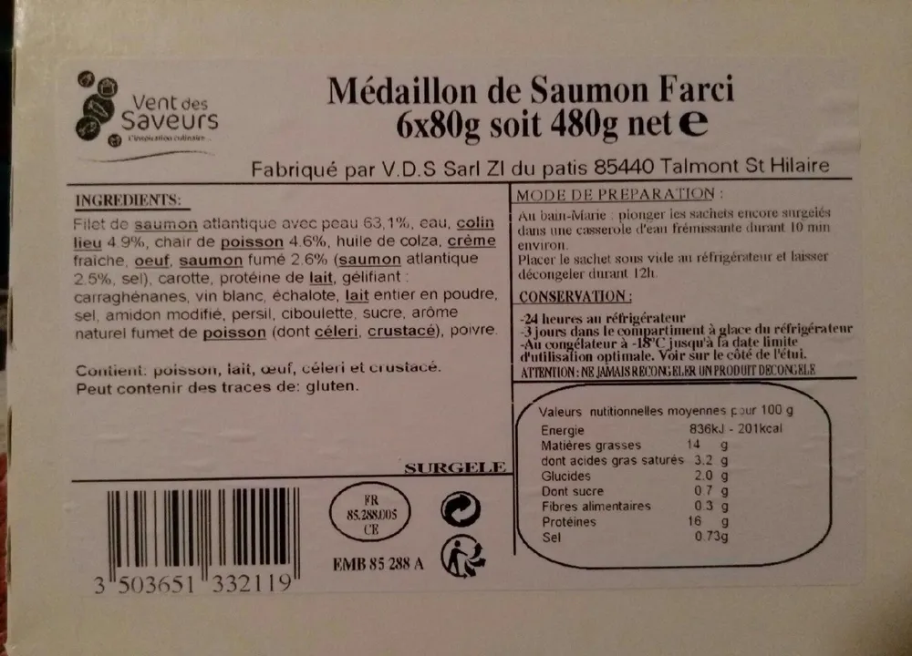Médaillons saumon