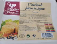 Timbalines de julienne de légumes