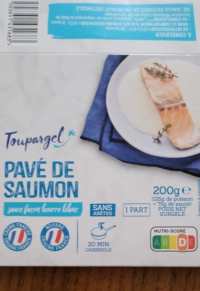 Pavé de saumon sauce façon beurre blanc