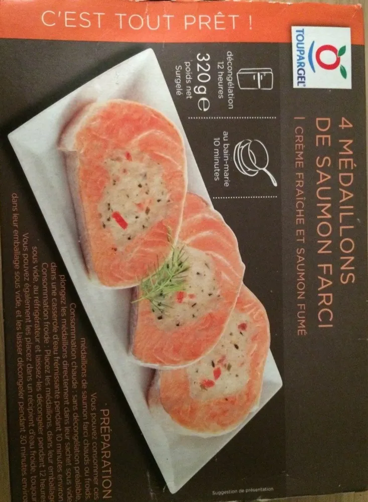 Médaillons de saumon farci