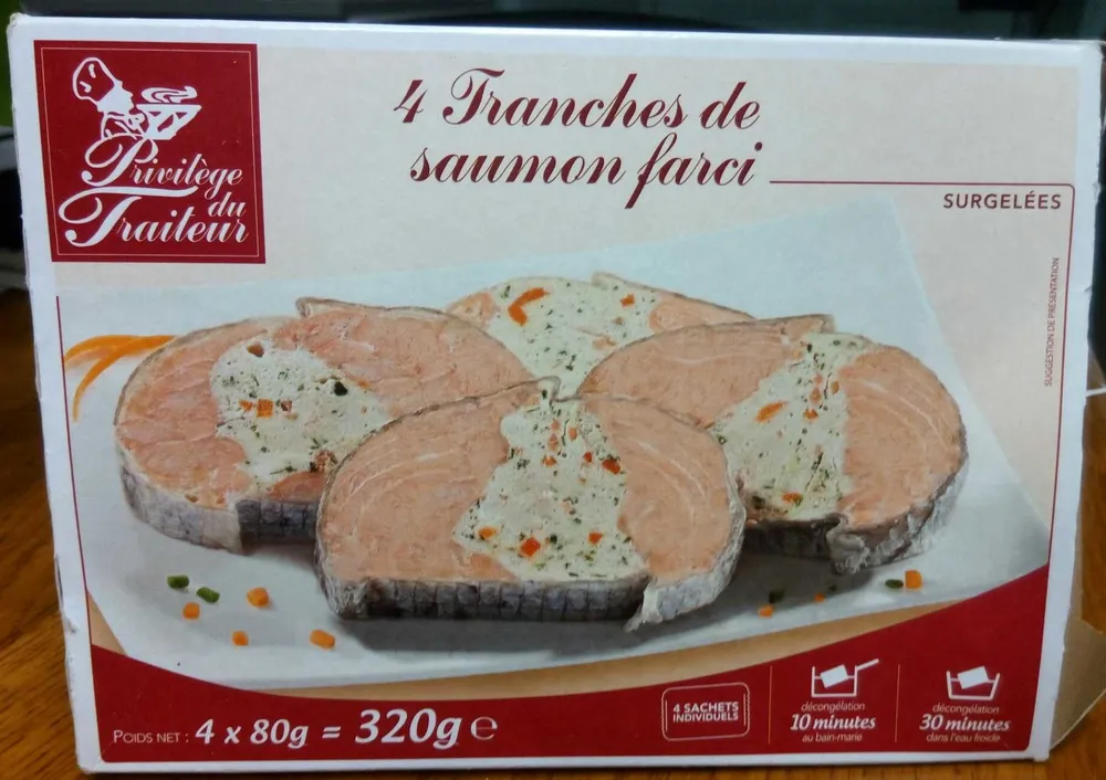 4 Tranches de saumon farci