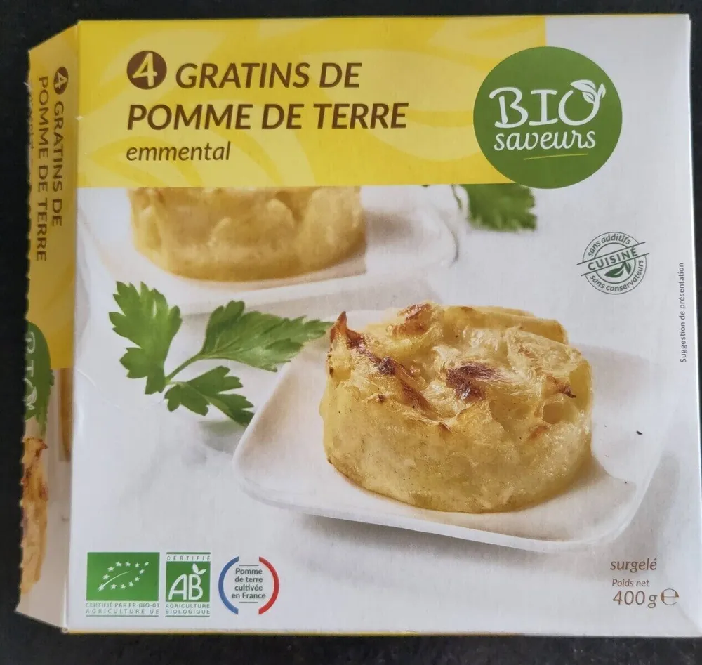 Gratins de pomme de terre emmental