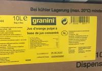 Sinaasappelsap Bag-in-box, Doos 10 LTR