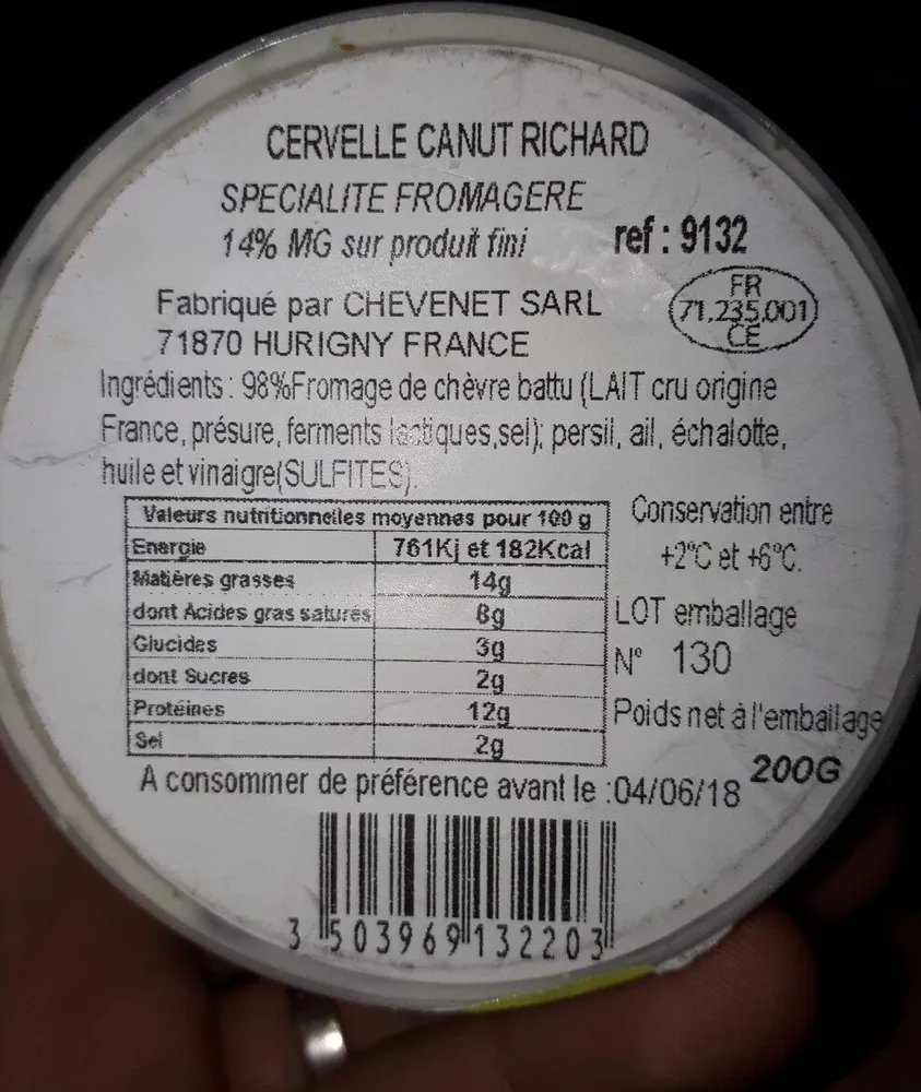 Cervelle Canut Richard