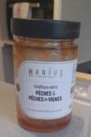 Confiture extra pêche et pêche de vigne