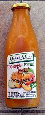 Jus d'orange pomme pêche