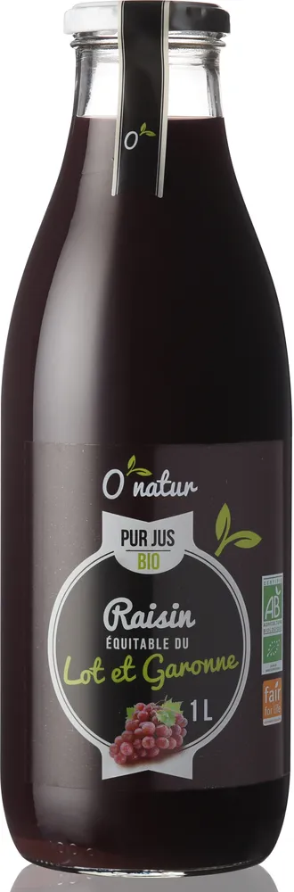Pur Jus de Raisin du Lot et Garonne Bio Equitable
