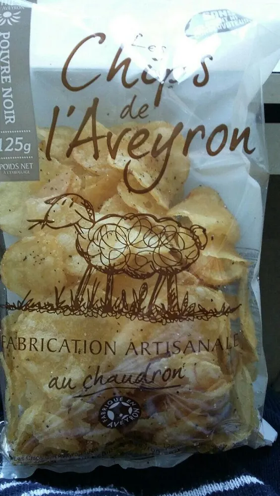 Chips au poivre noir