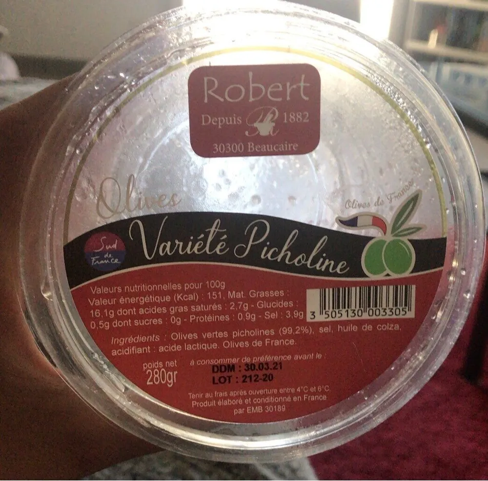 Olives variété picholine