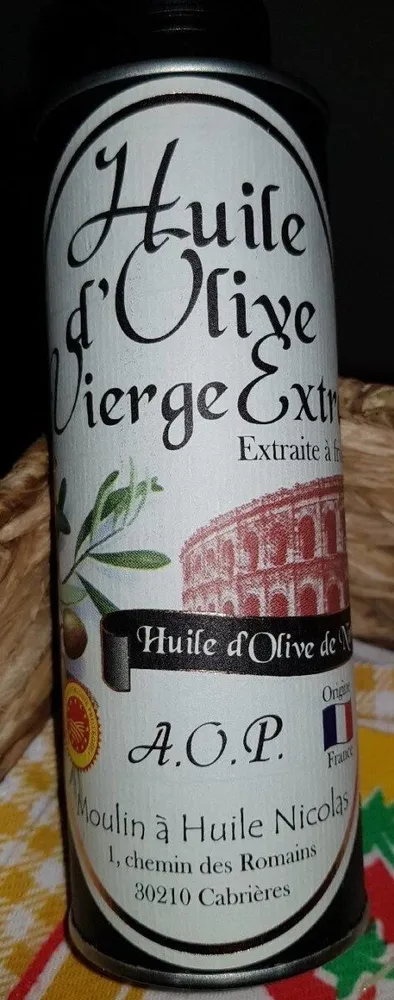 Huile d'Olive Vierge Extra extraite à froid AOP