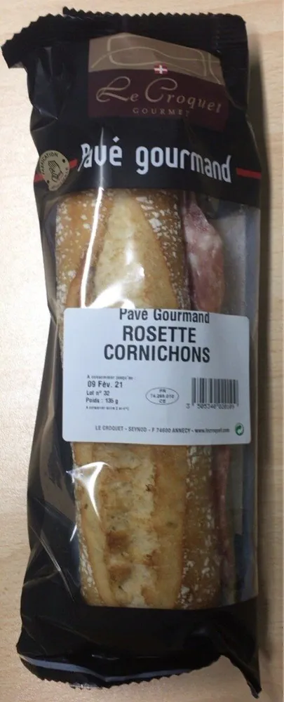 Sandwich Pavé Gourmand - rosette cornichons