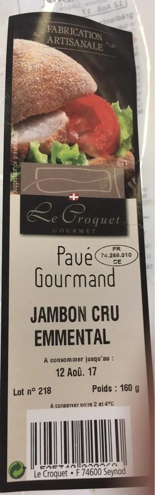 Jambon cru emmental