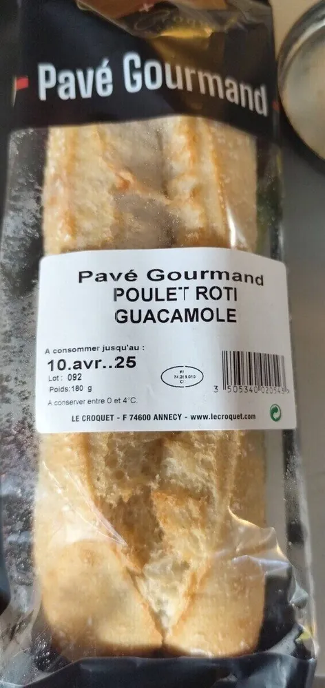 Poulet roti guacamole