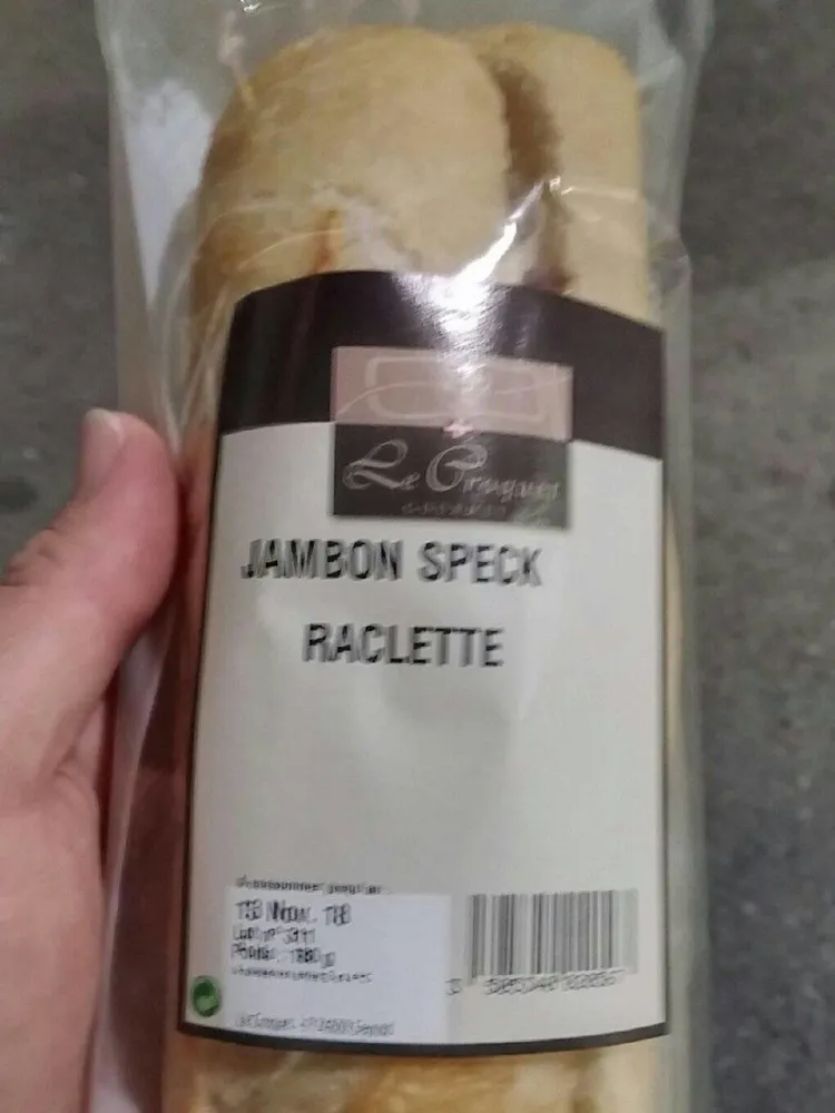 Jambon speck raclette